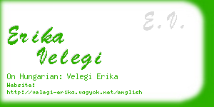 erika velegi business card